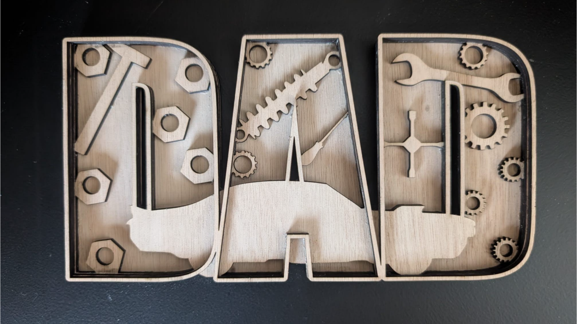 Vaderdag bord Muscle Car