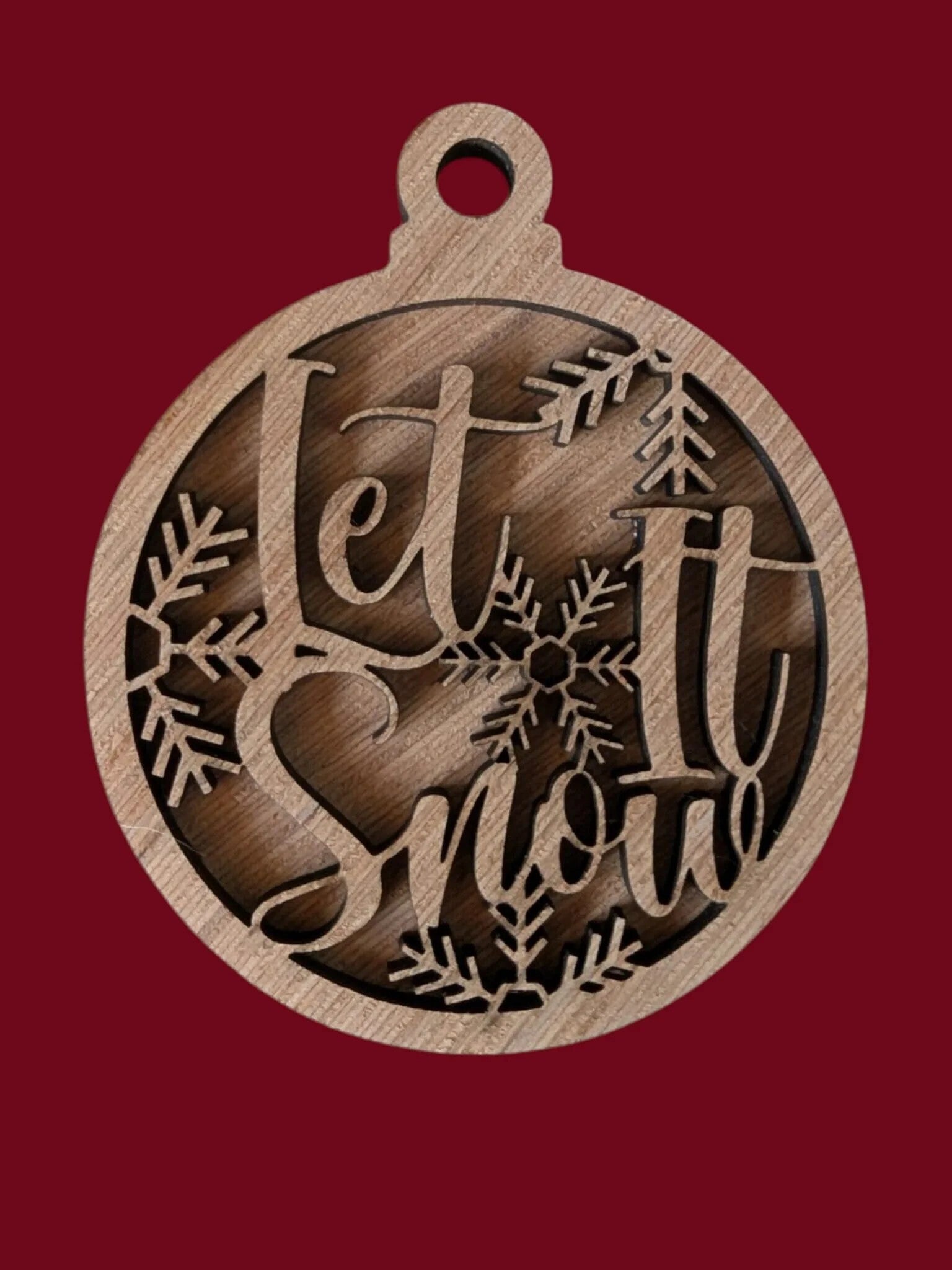 Kerstbal 3D Let it snow