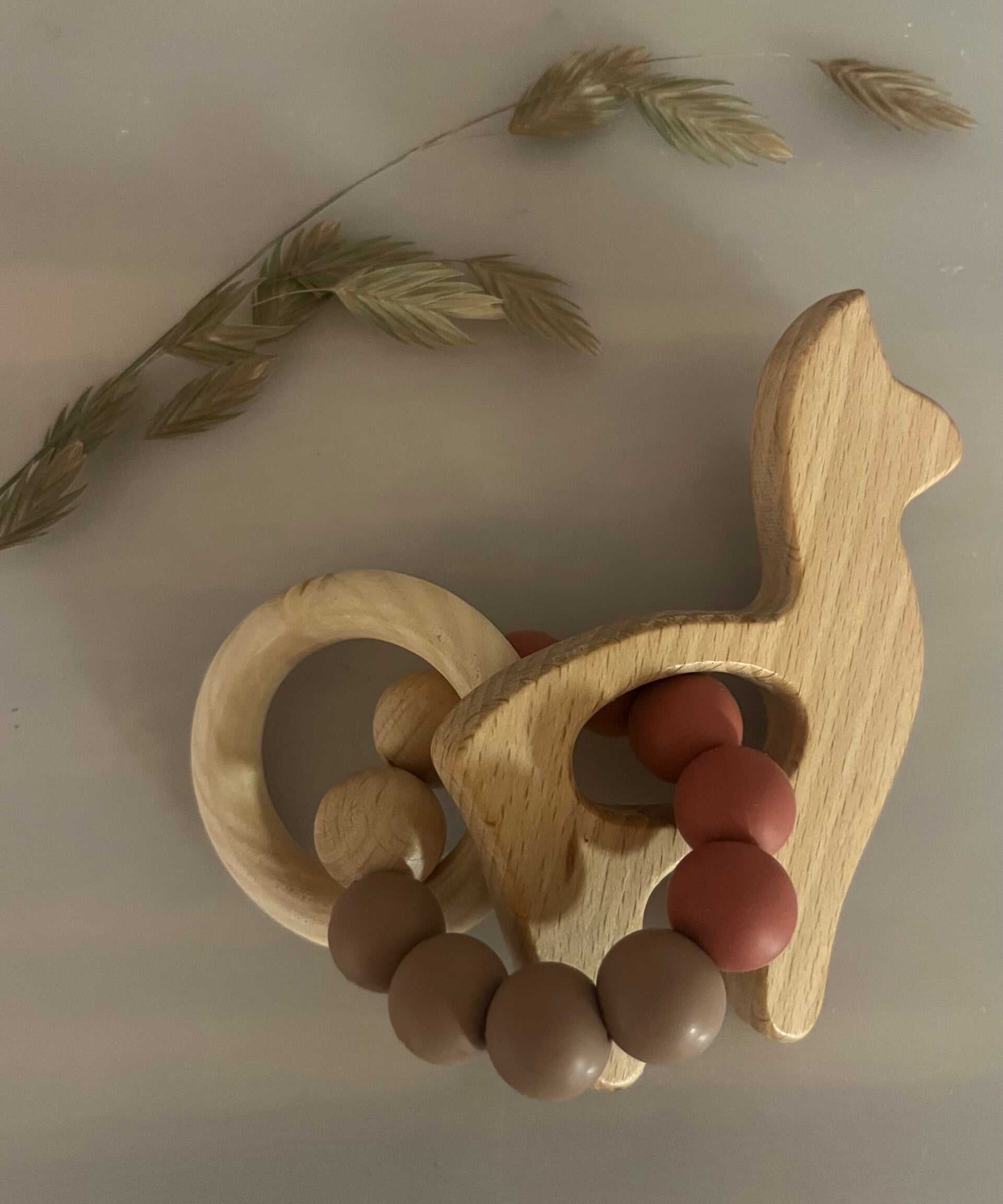 Bijtring siliconen blush - alpaca