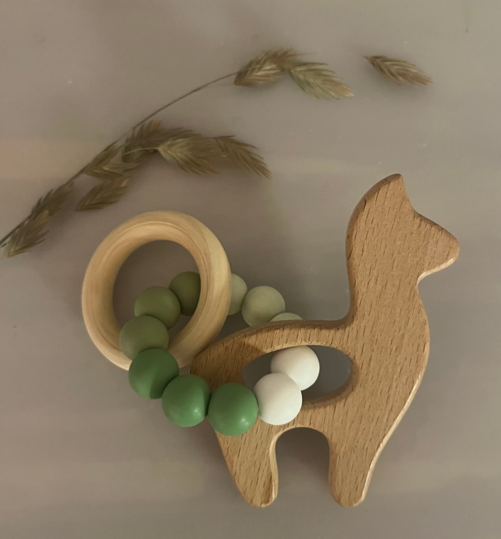 Bijtring groen - alpaca