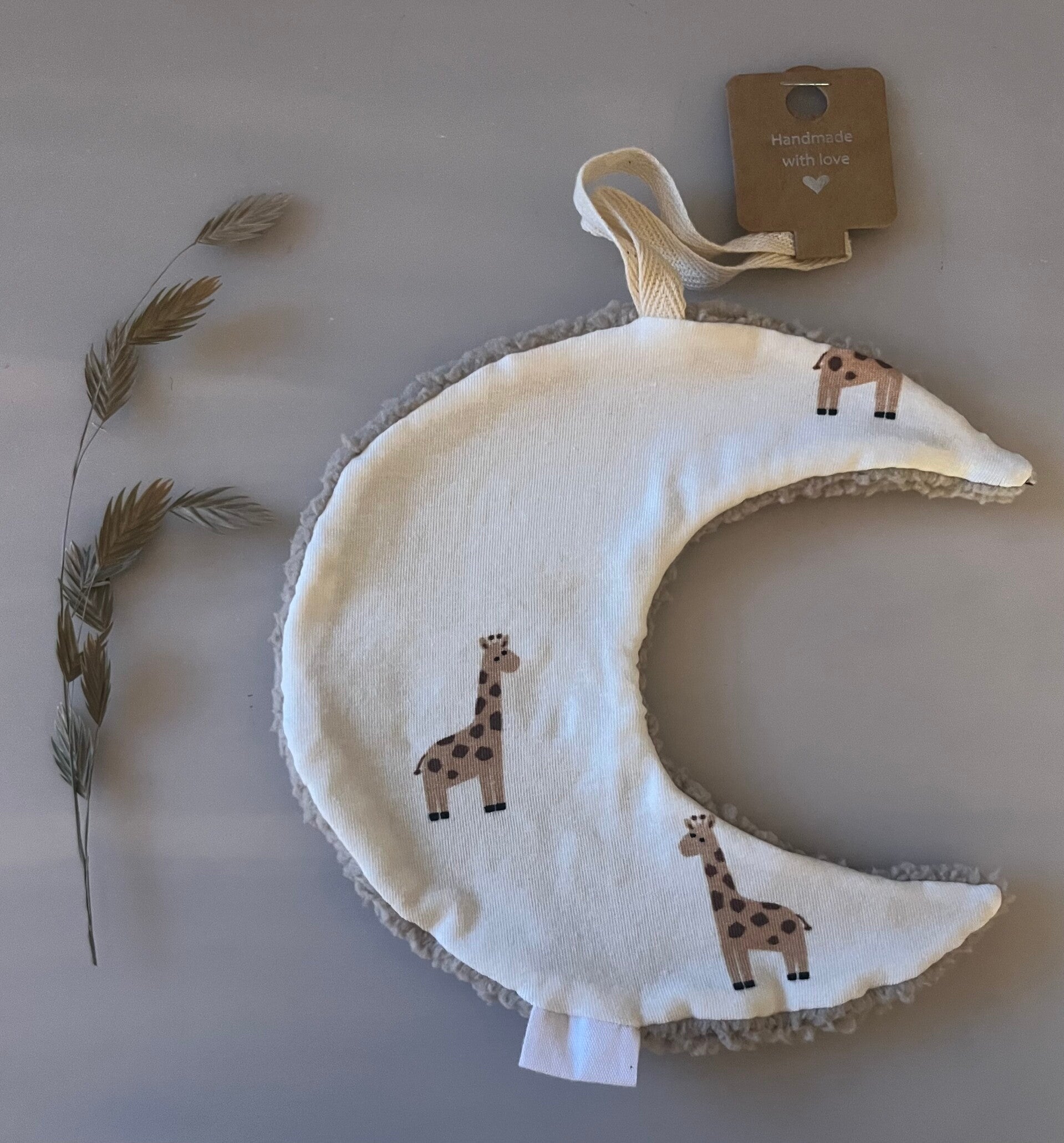 Speendoekje maan dubbelzijdig beige giraf