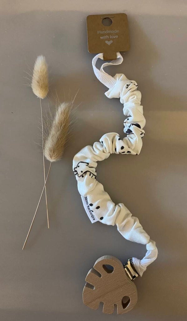 Speenkoord stof dierenprint - blad