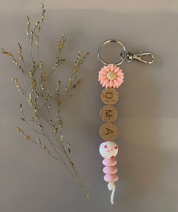 Sleutelhanger oma - pink love