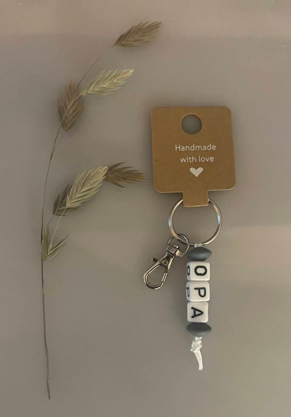 Sleutelhanger opa - grijs