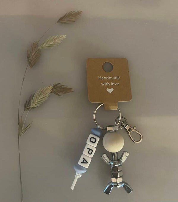 Sleutelhanger opa - blauw
