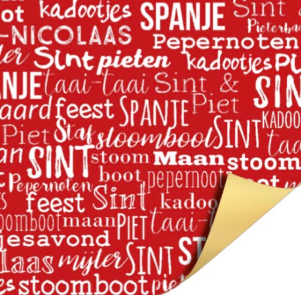 Sinterklaas - tekst - rood