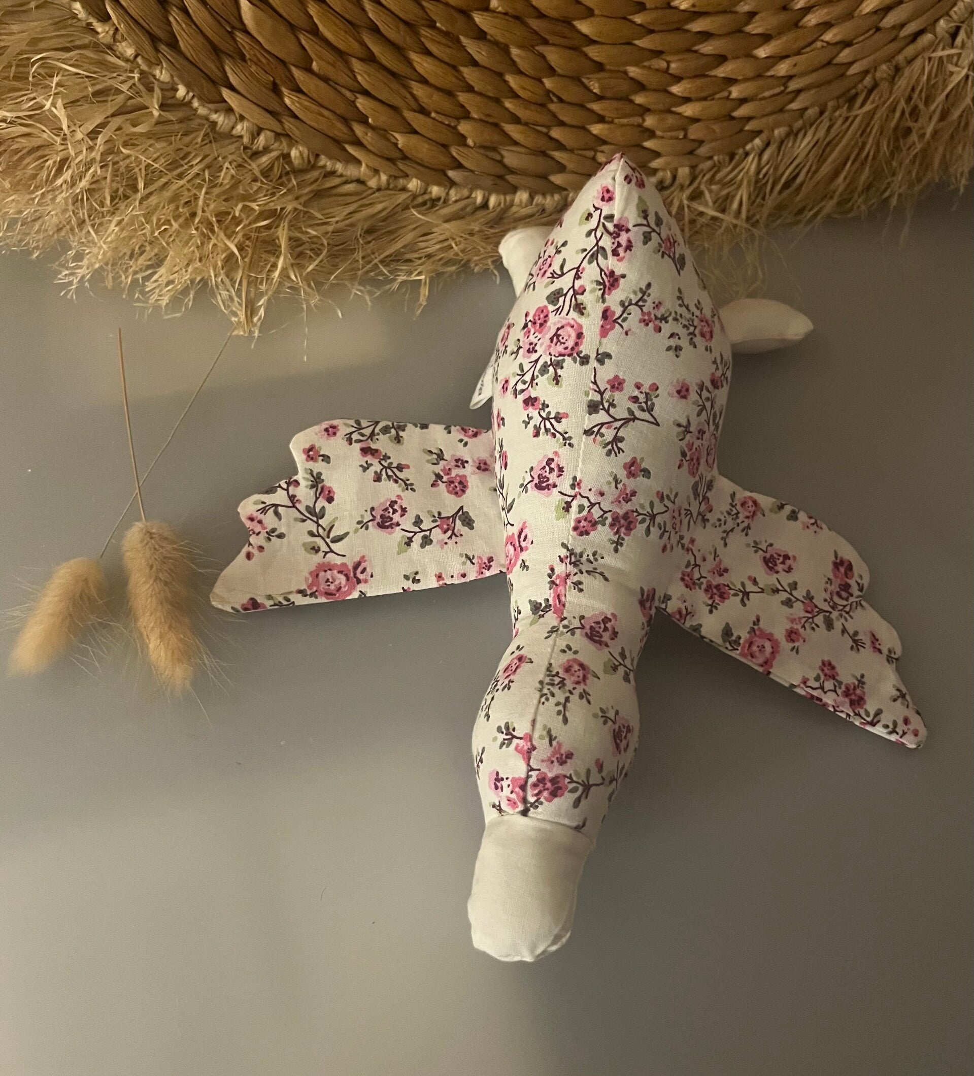 Goose wit/roze roosjes