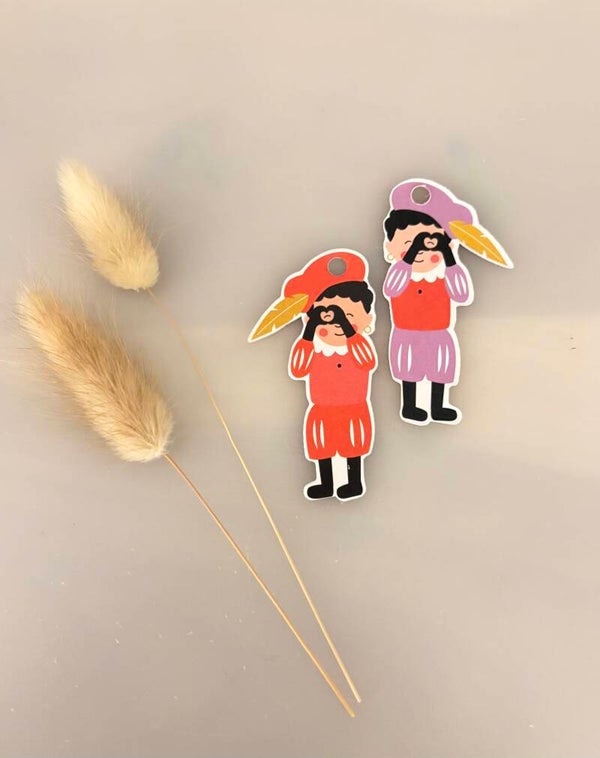 Cadeaulabel “Piet” dubbelzijdig (5 stuks)