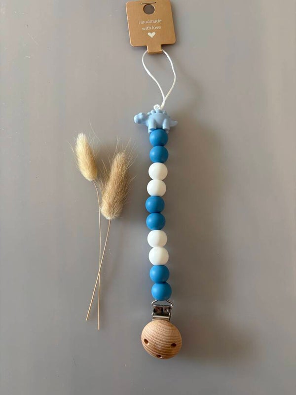 Speenkoord blauw dino