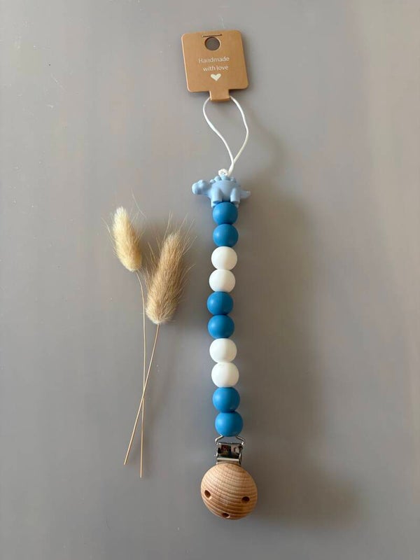 Speenkoord blauw dino