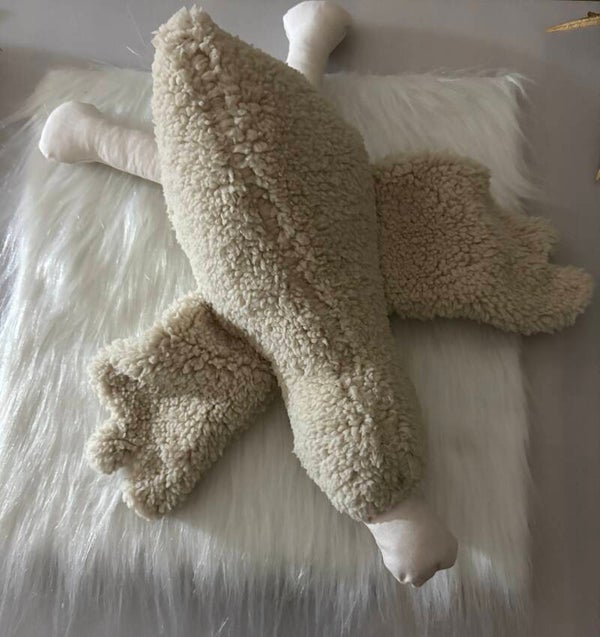 Goose groot teddy beige