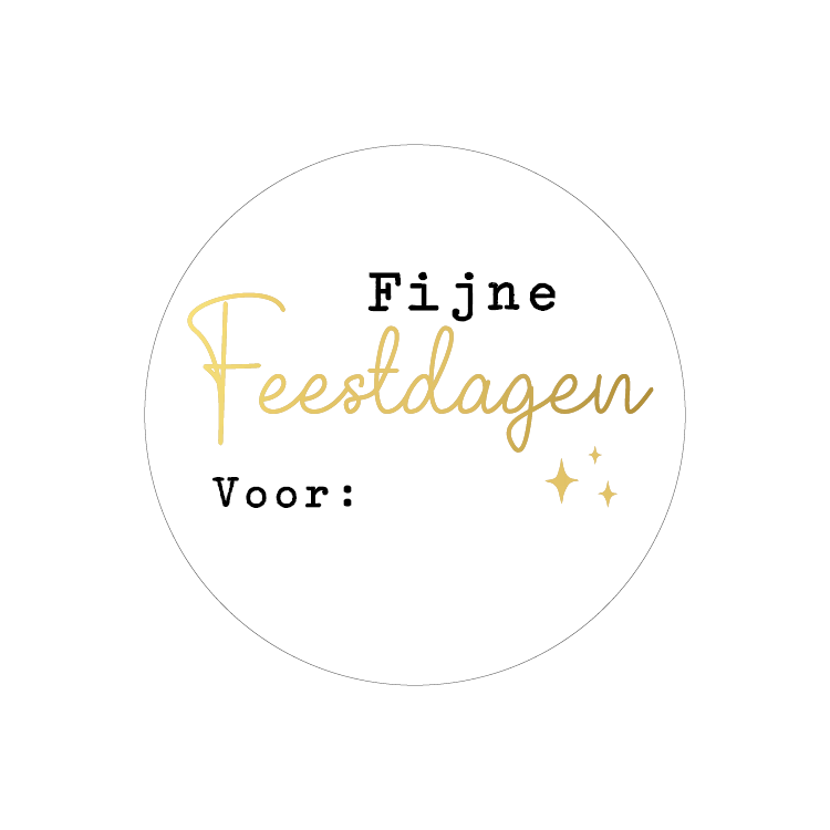Cadeau sticker “LIefdevolle feestdagen voor:” (10 stuks)