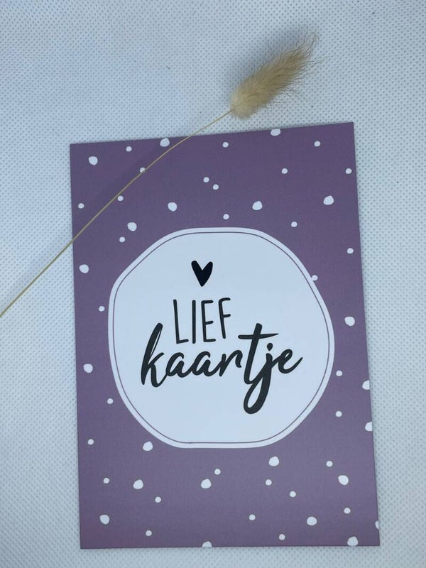 Kado label "lief kaartje"