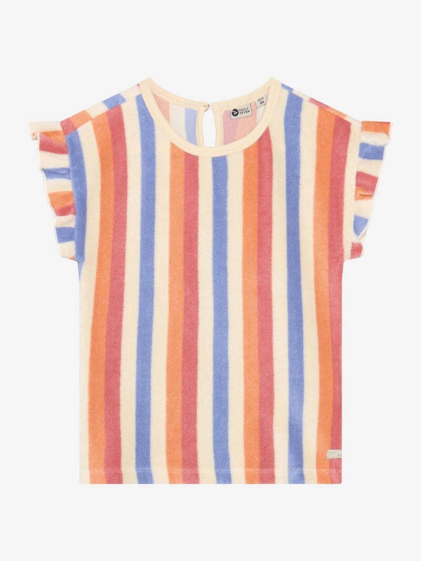 T-shirt éponge ligné