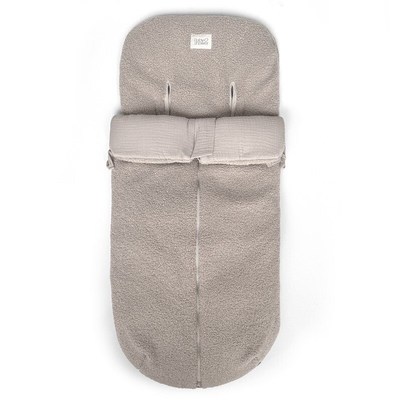 Chancelière poussette polaire latte doodle