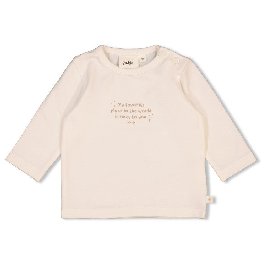 T-shirt blanc écriture beige The Magic is in You
