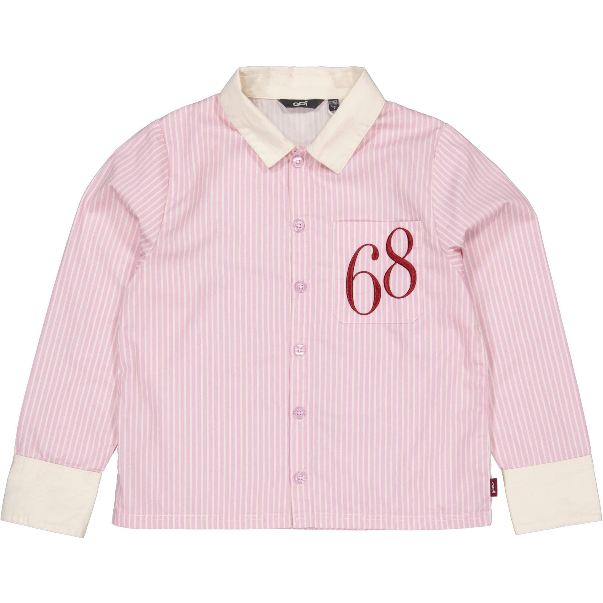 Chemise lignée rose Fleur