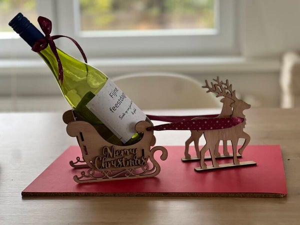 Kerstslee met fleswijn