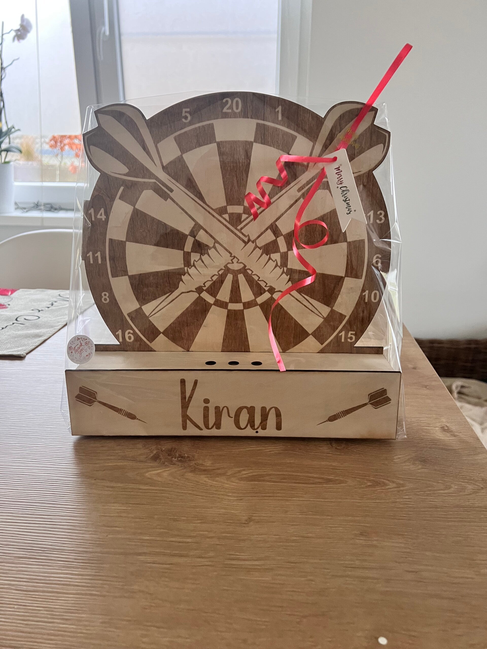 Gepersonaliseerd Houten Dartbord – met naam