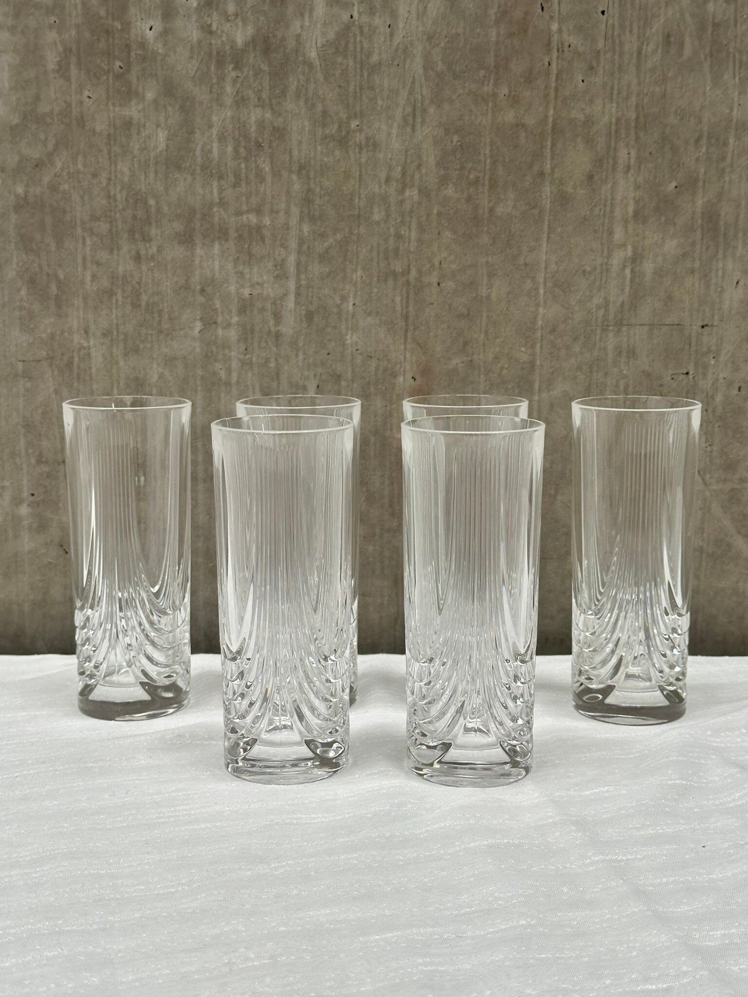Vintage Italiaanse kristallen longdrinkglazen