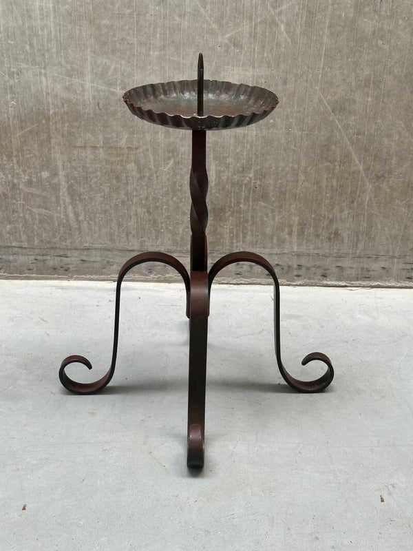 XL Vintage smeedijzeren kandelaar | 42 cm hoog