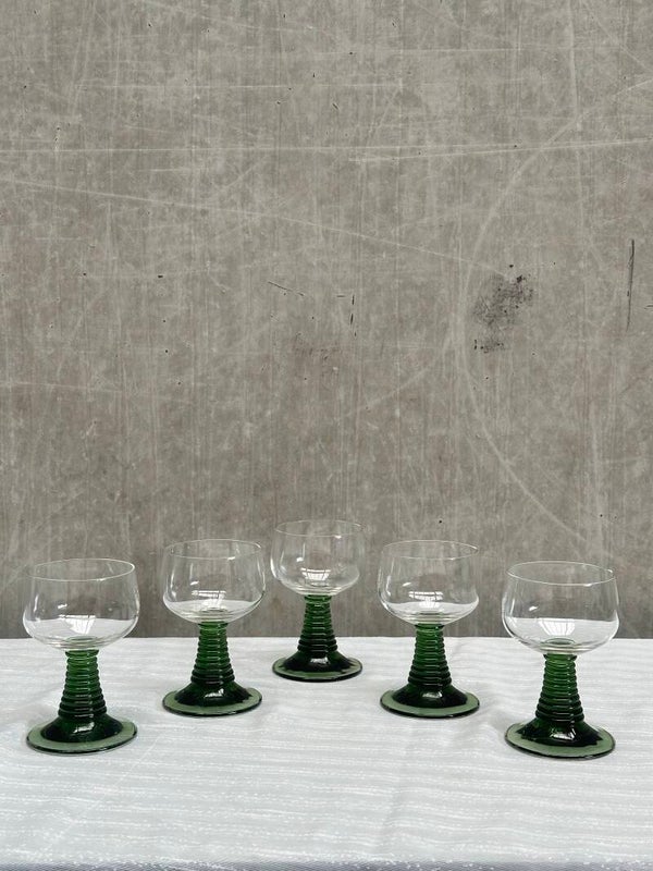 Vintage Roemer wijnglazen groen | Studio Galli