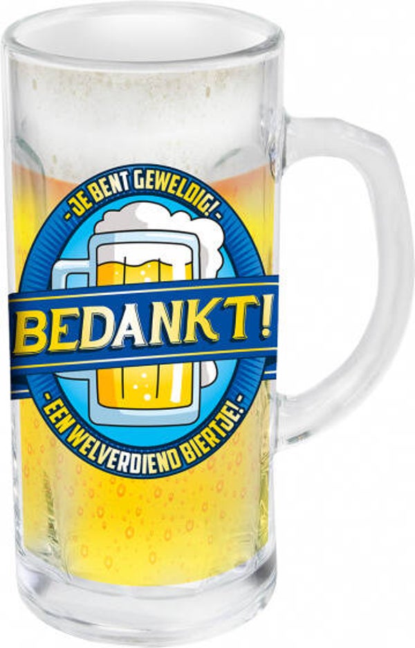Bedankt bierglas/pu
