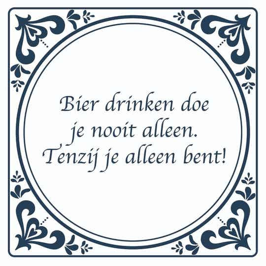 Bier wijsheid op tegel