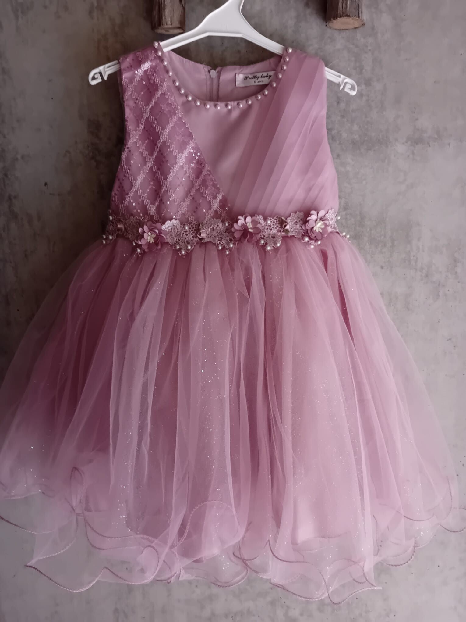 prinsessenjurk mae oud roze