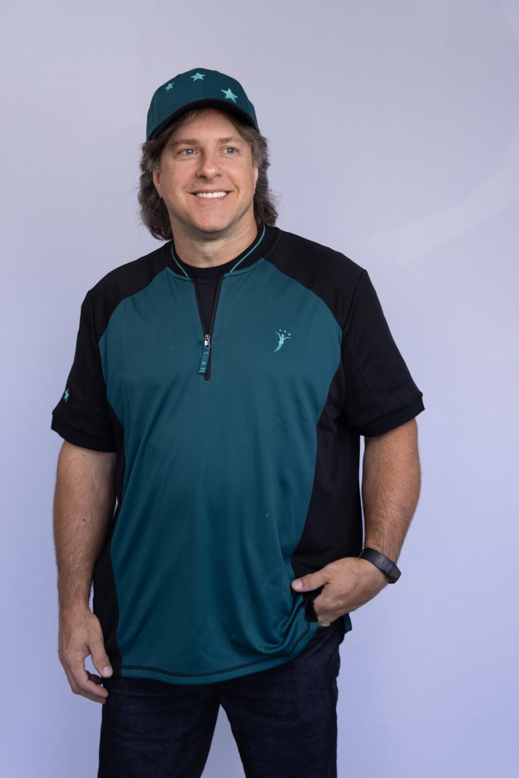 Unisex Short Sleeved Shirt with 1/4 Zip