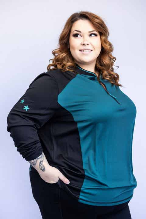Unisex Long Sleeve Shirt with 1/4 Zip
