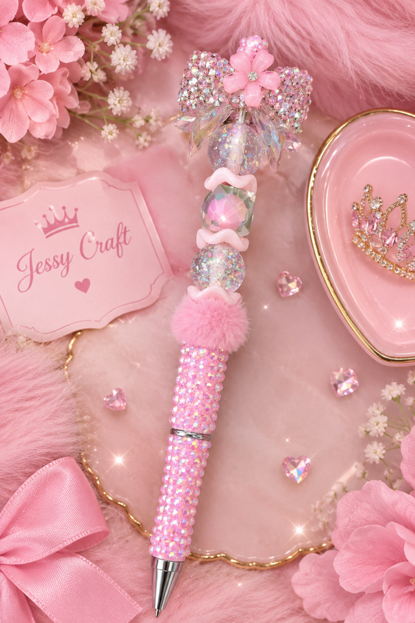 Pink Extended Pen Bow