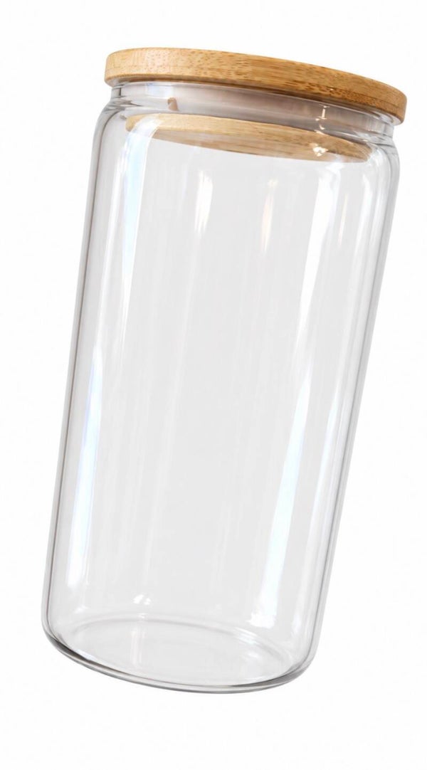 Glass Cup With Glass Straw