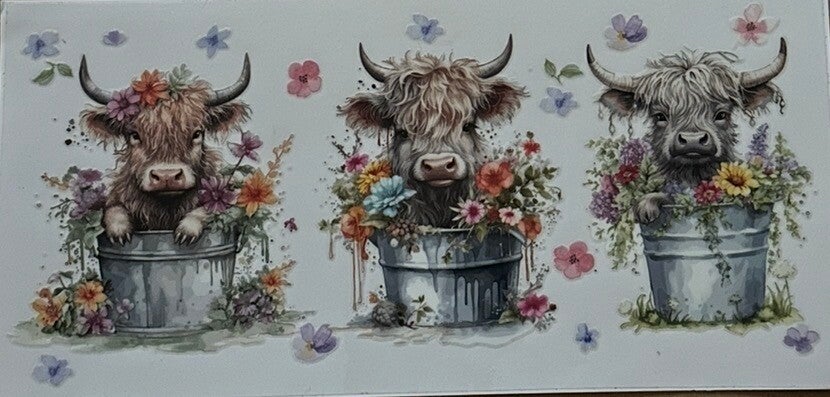 Bucket Flower Cow