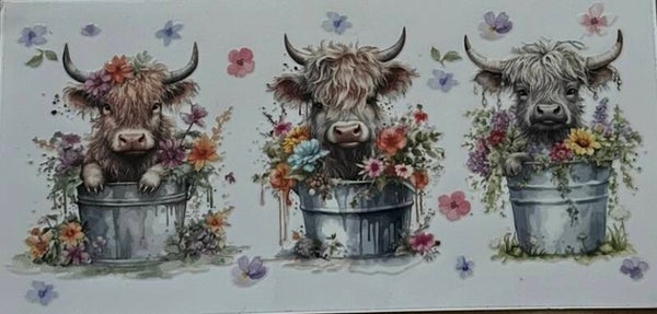 Bucket Flower Cow