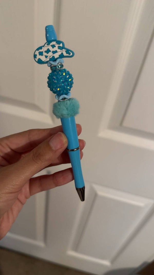 Blue Cow Boy Pen