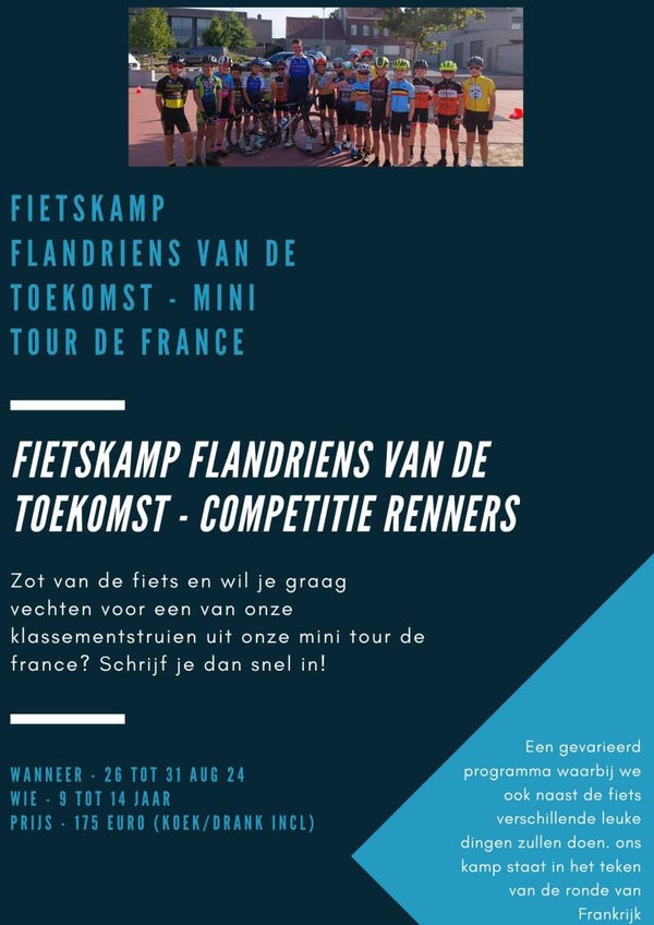 Deelname fietskamp Mini tour de france