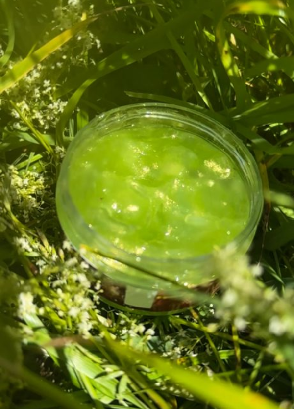 EVIJA "Glow" Lime Body Lotion with glitter