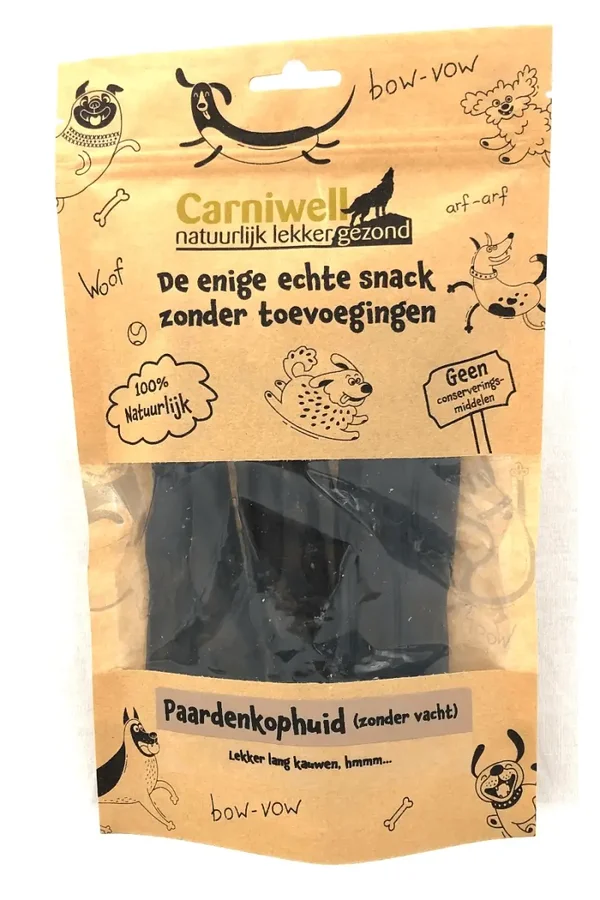 Carniwell Paardenkophuid zonder vacht 80gr
