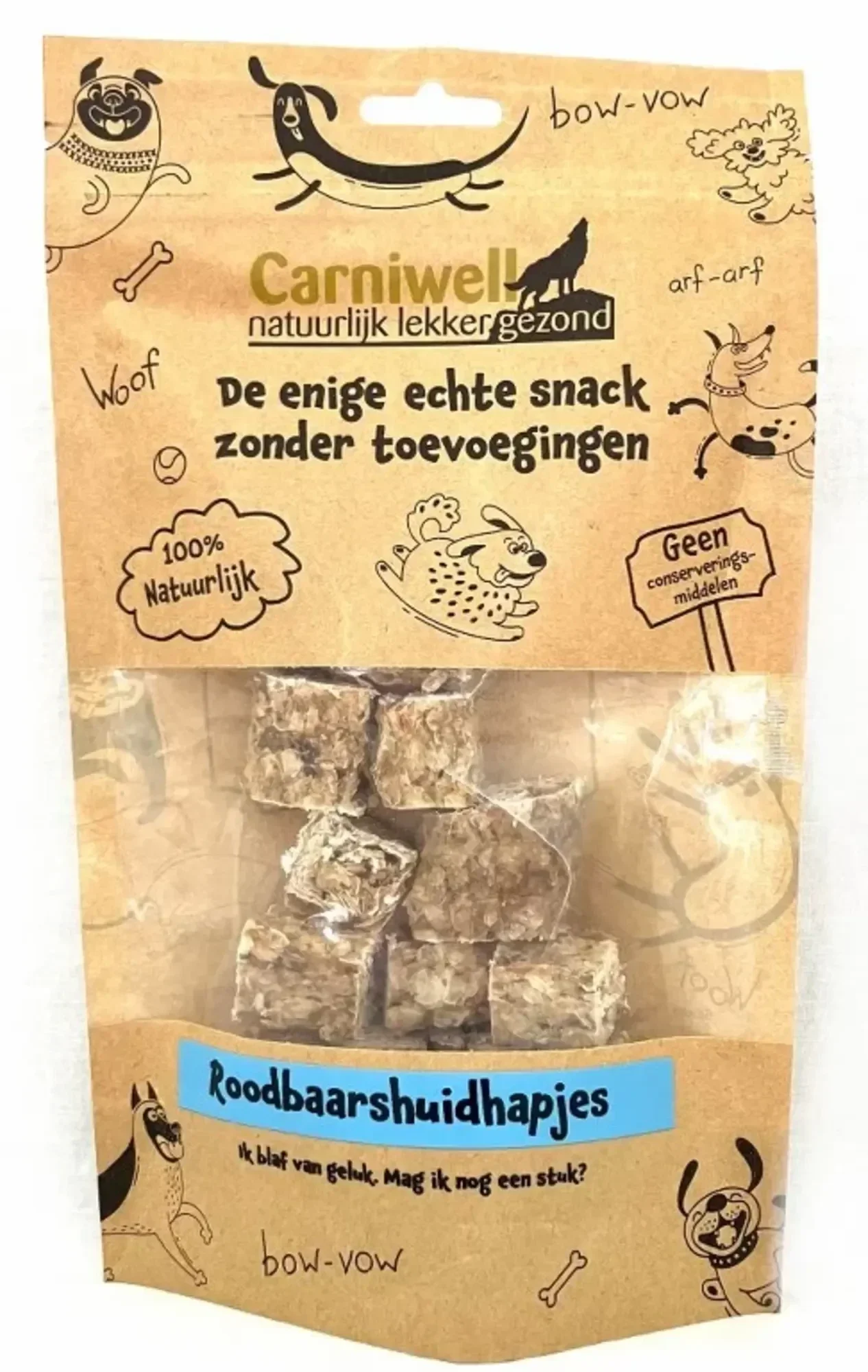 Carniwell Roodbaarshuidhapjes 80g
