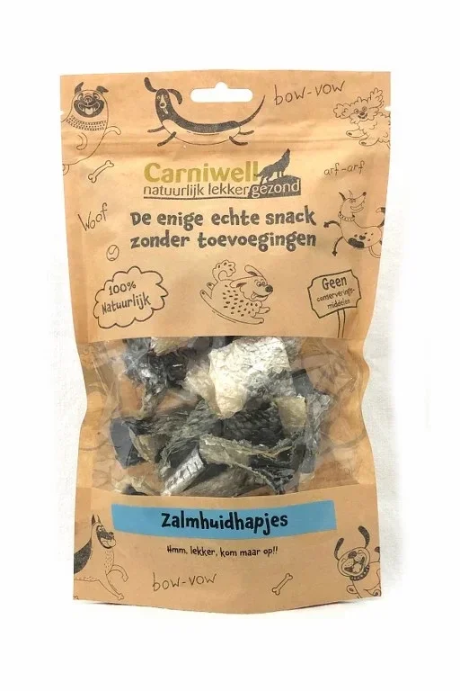 Carniwell Zalmhuidhapjes 50g
