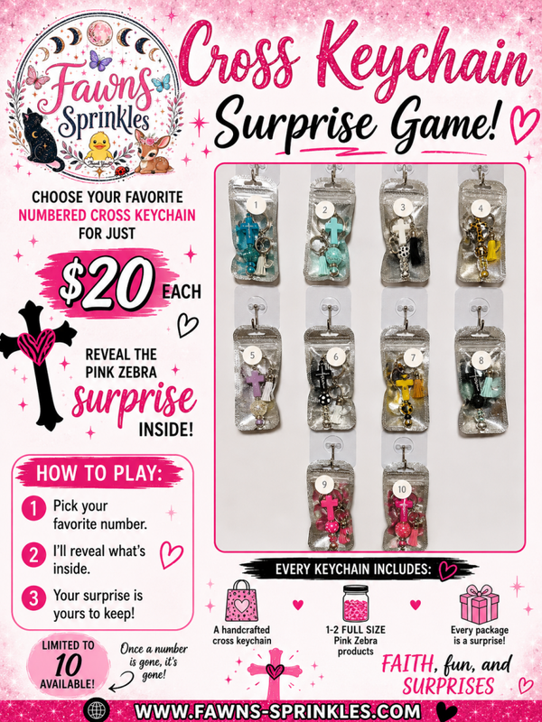 ✝️Cross Keychain Surprise Game🌸