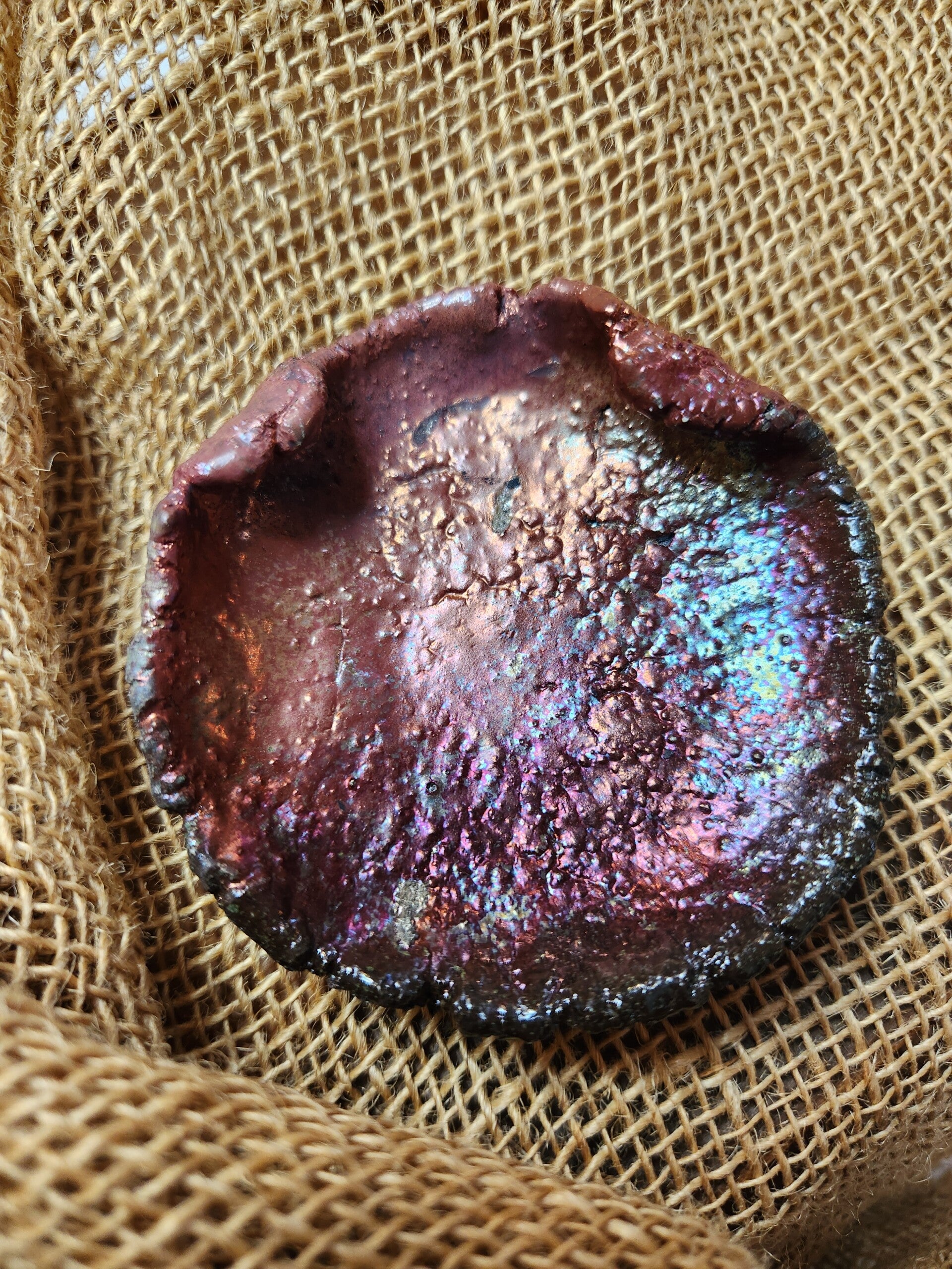 Raku dish - small red