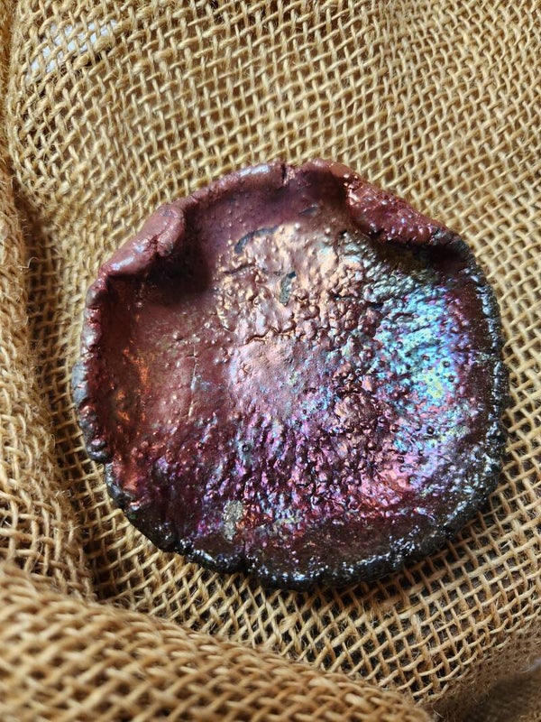 Raku dish - small red