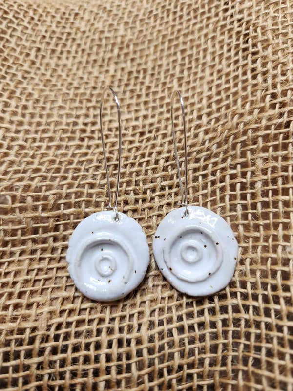 White earrings