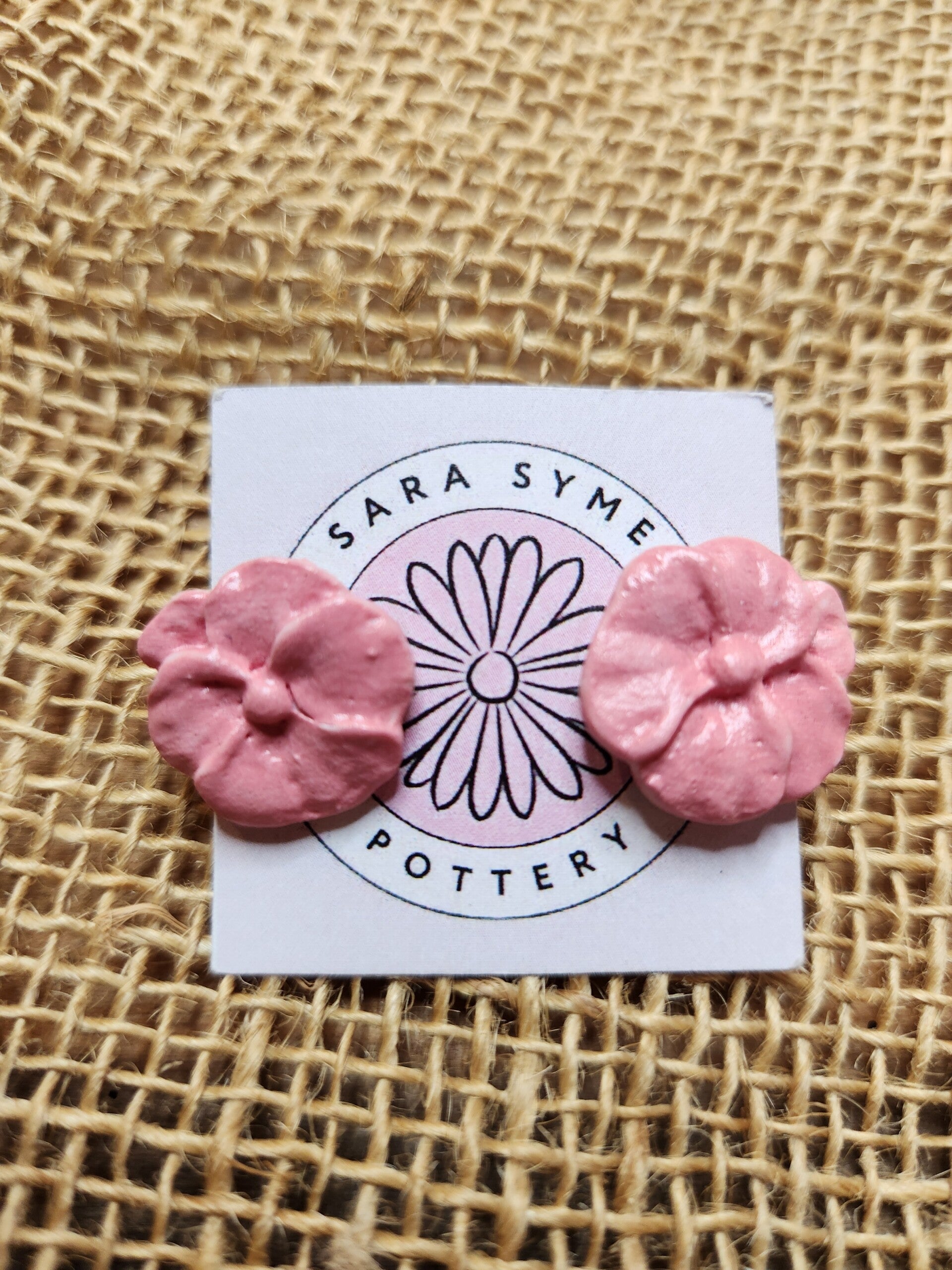 Mid pink earrings - studs