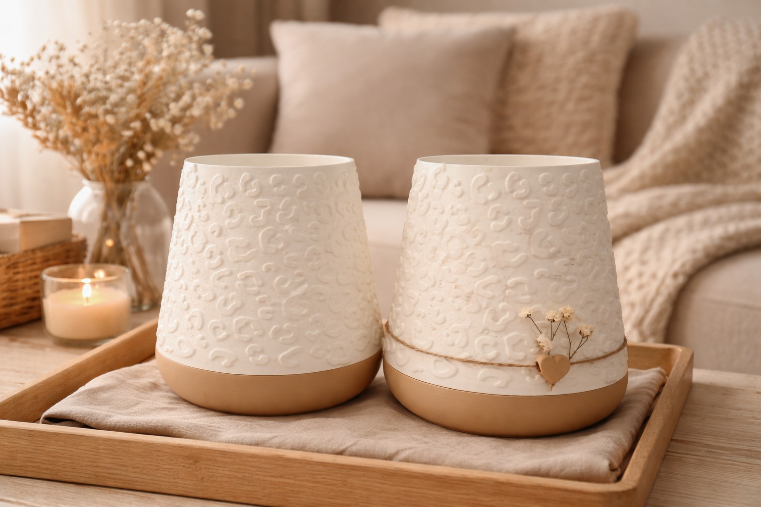 Stilvolle 3D-Druck Lampe im Leomuster – Warmes Licht mit Charakter