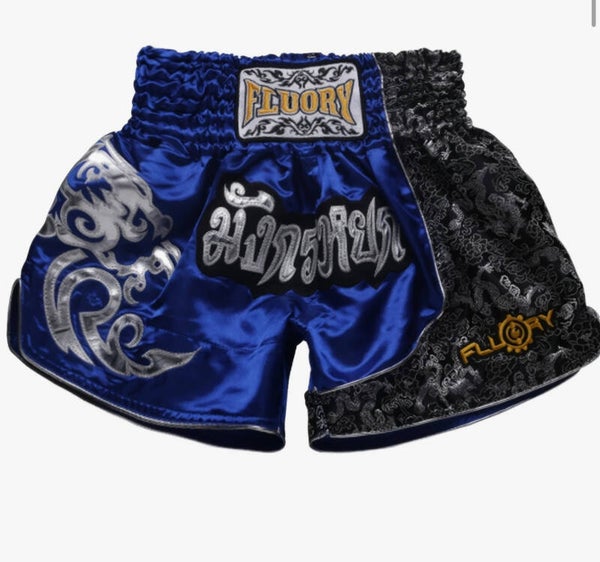 Blue and Black Muay Thai Shorts