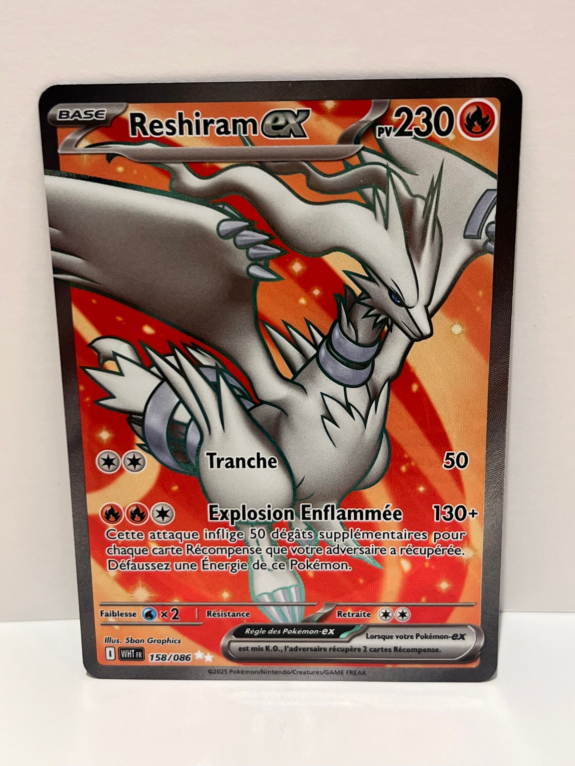 Reshiram ex (WHT 158) - FR - NM