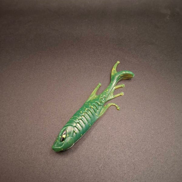 GS Shad "Harlekin" 10cm Motoroil Ayu Green
